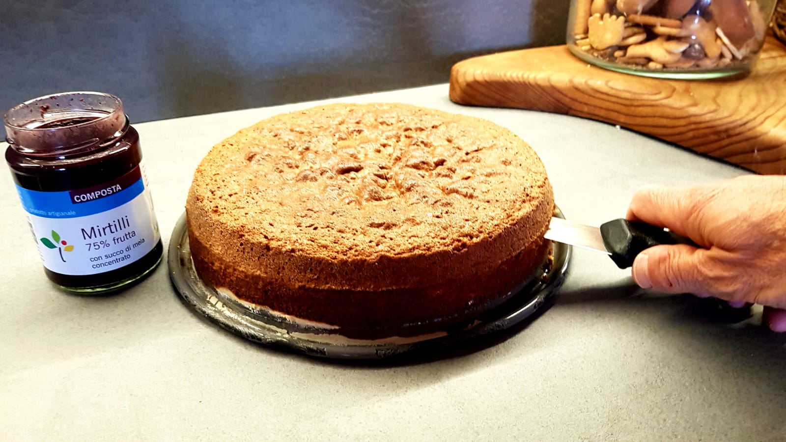 Ingredienti per la torta di grano saraceno e mirtilli di Valtellina